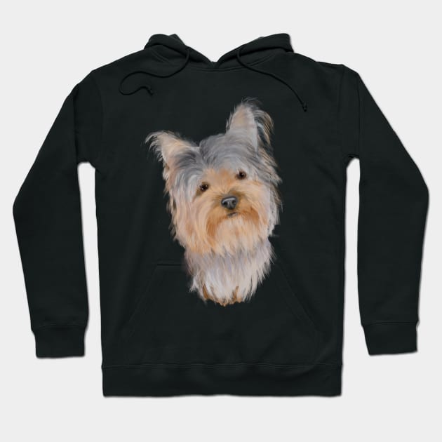 Original Artwork Yorkshire Terrier Hoodie by Dudzik Art